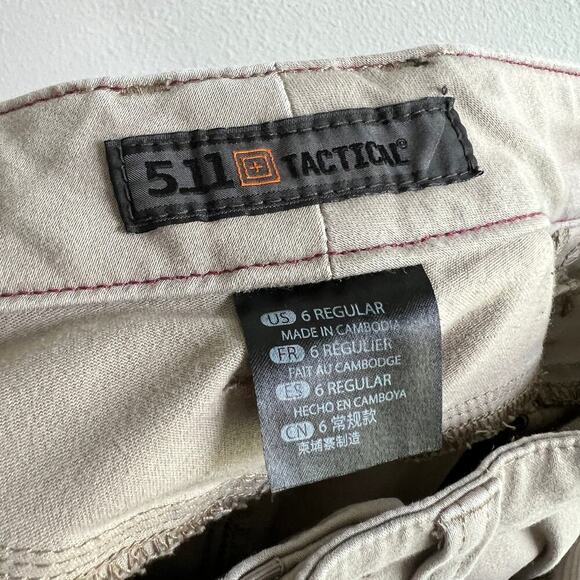 5.11 Tactical Wyldcat Khaki Moto Ankle Pants Women's 6 Comfort Stretch Gorpcore - Picture 7 of 9